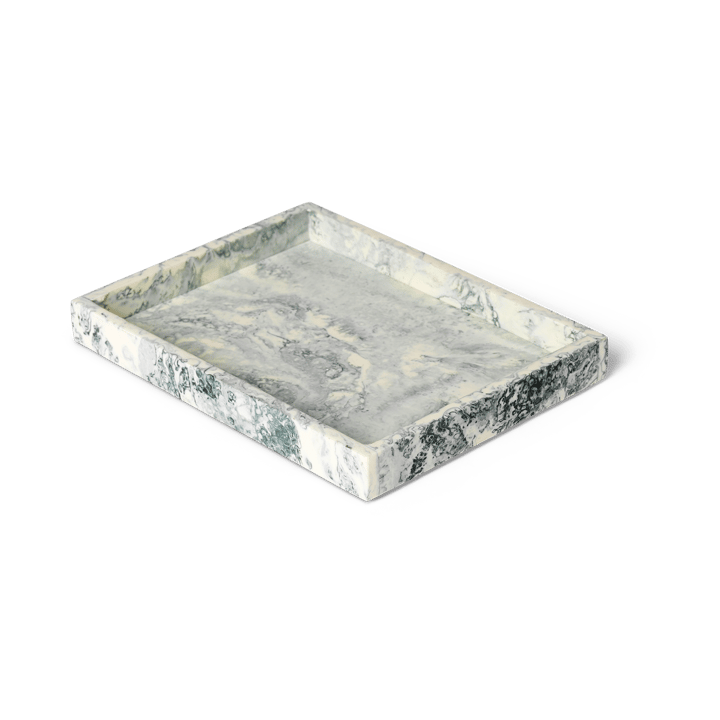 Taca dekoracyjna Mist 15x20 cm - Emerald-off white - Ferm Living