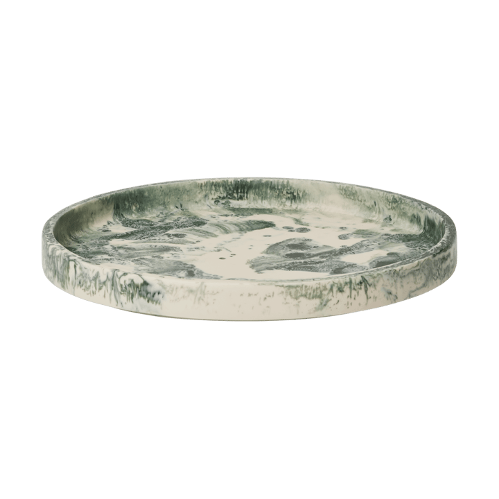 Taca dekoracyjna Mist Ø30 cm - Emerald-off-white - Ferm Living