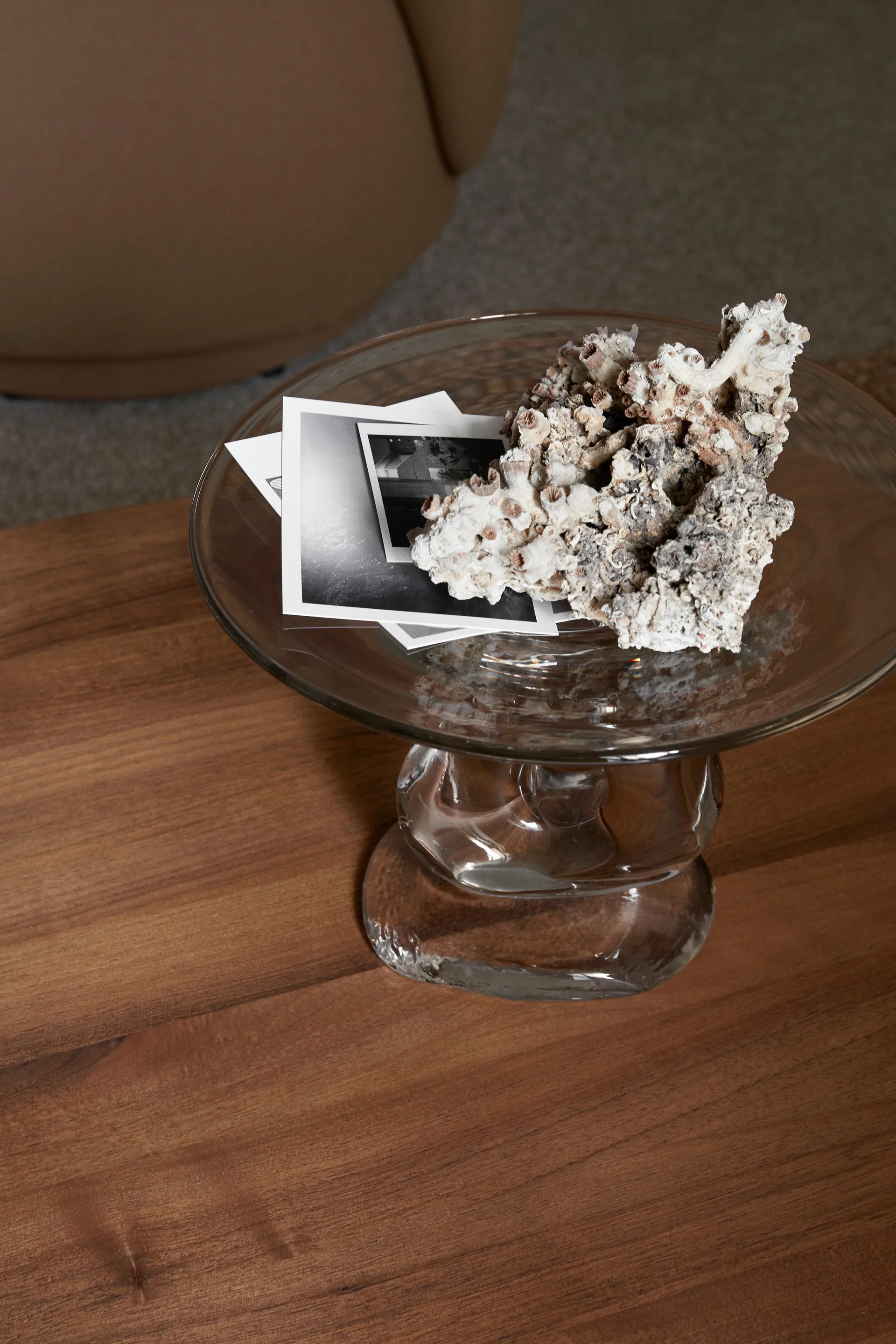 Talerz Damo glass centerpiece Ø30 cm, Clear Ferm Living