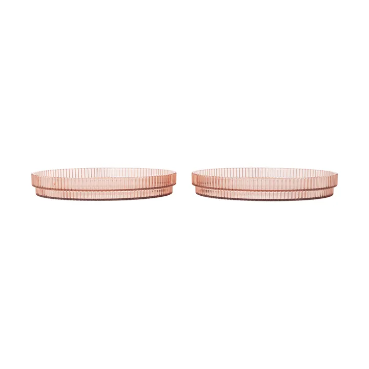 Talerz dziecięcy Ripple kids - Blush, 2 szt. - Ferm Living