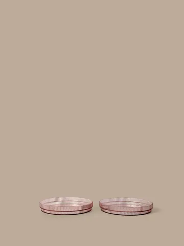 Talerz dziecięcy Ripple kids - Blush, 2 szt. - Ferm Living