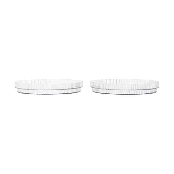 Talerz dziecięcy Ripple kids - Clear, 2 szt. - Ferm Living