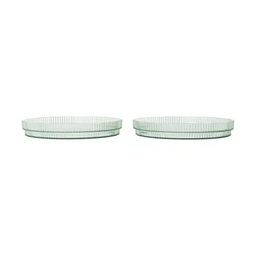 Talerz dziecięcy Ripple kids - Tea green, 2 szt. - Ferm Living