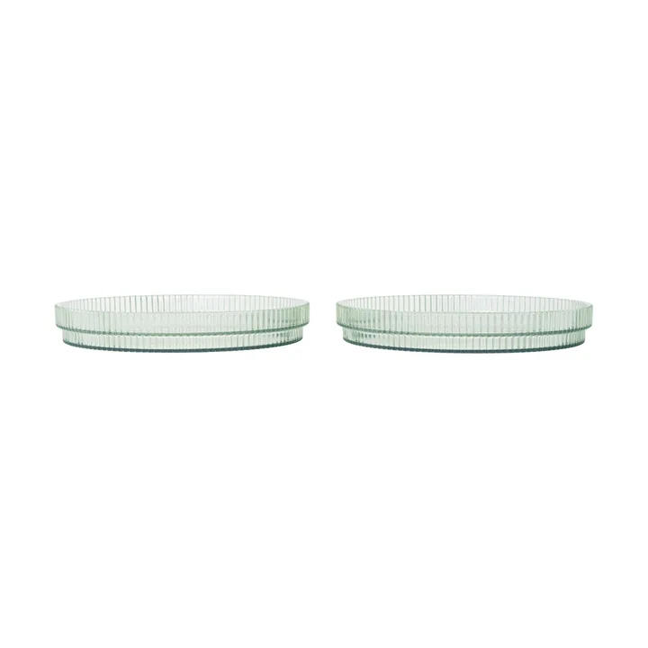 Talerz dziecięcy Ripple kids - Tea green, 2 szt. - Ferm Living