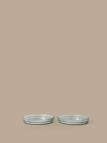 Talerz dziecięcy Ripple kids - Tea green, 2 szt. - Ferm Living