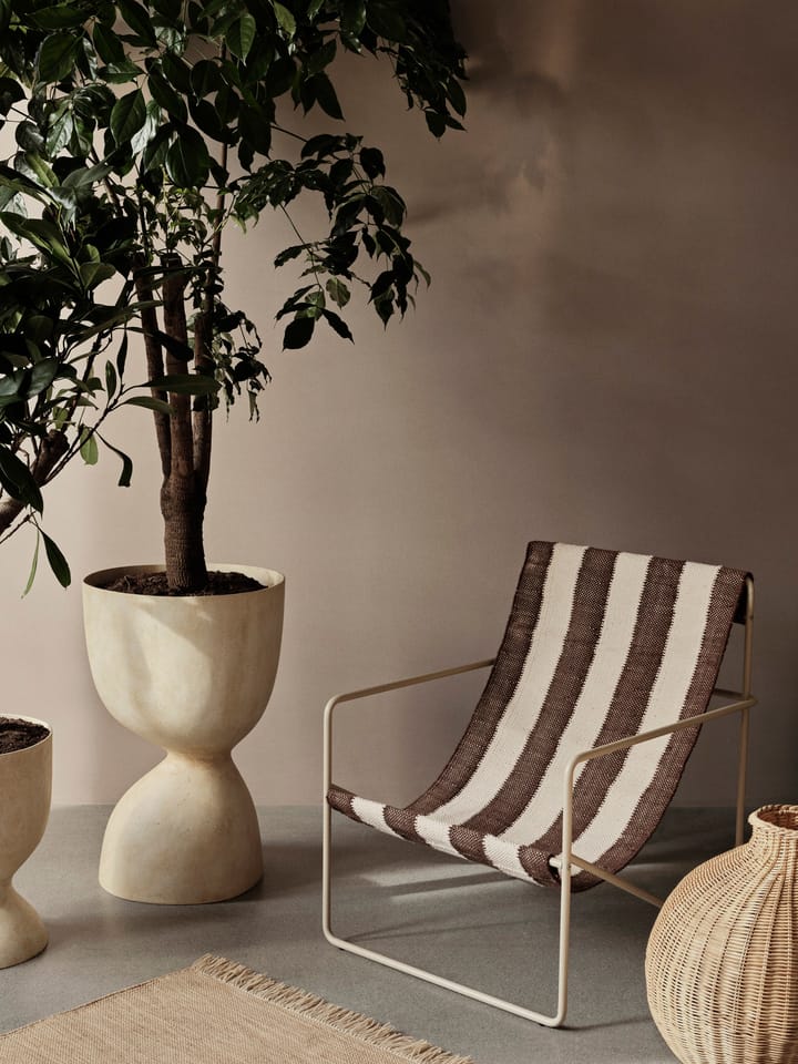 Tapicerka na Desert lounge chair - Off-white, Chocolate - ferm LIVING