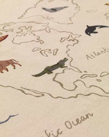 The world - mapa na tkaninie - Złamana biel - Ferm Living