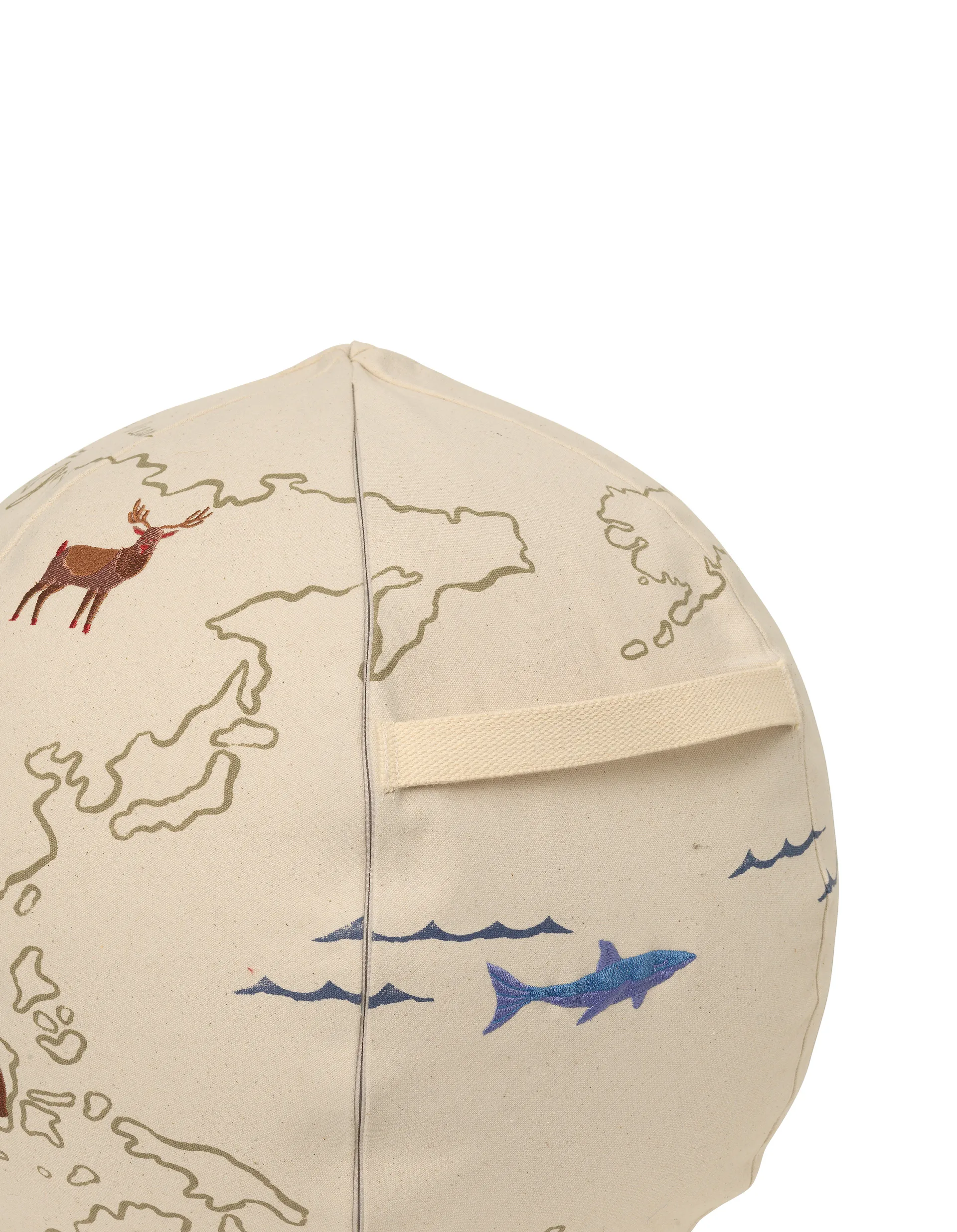 The world sittpuff - pufa, Złamana biel Ferm Living