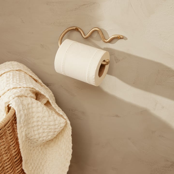 Uchwyt na papier toaletowy Curvature  - Mosiądz - ferm LIVING
