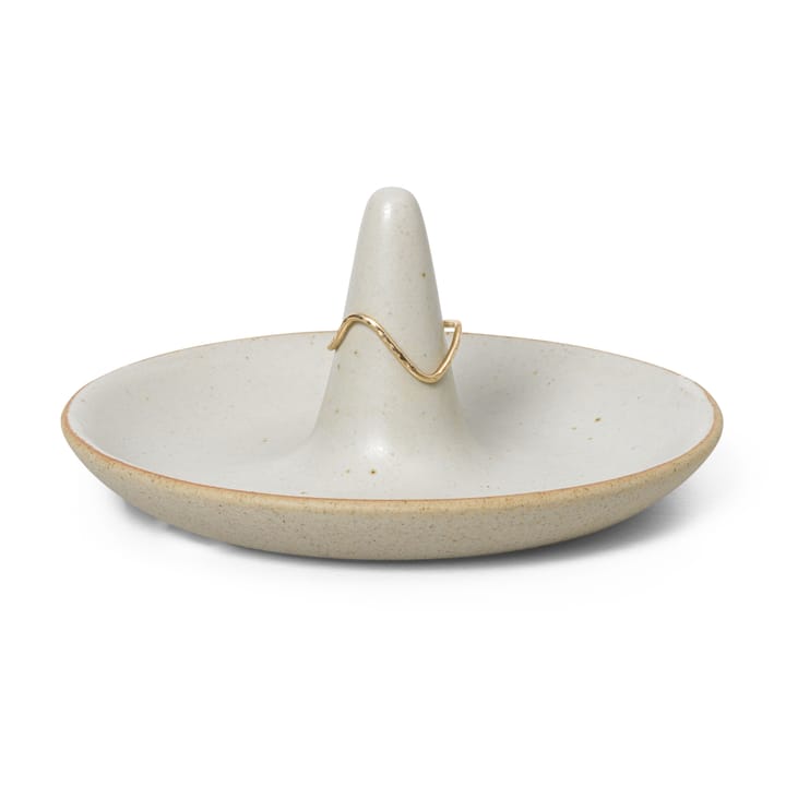 Uchwyt na pierścionki Ring Cone, Off-white speckle Ferm Living