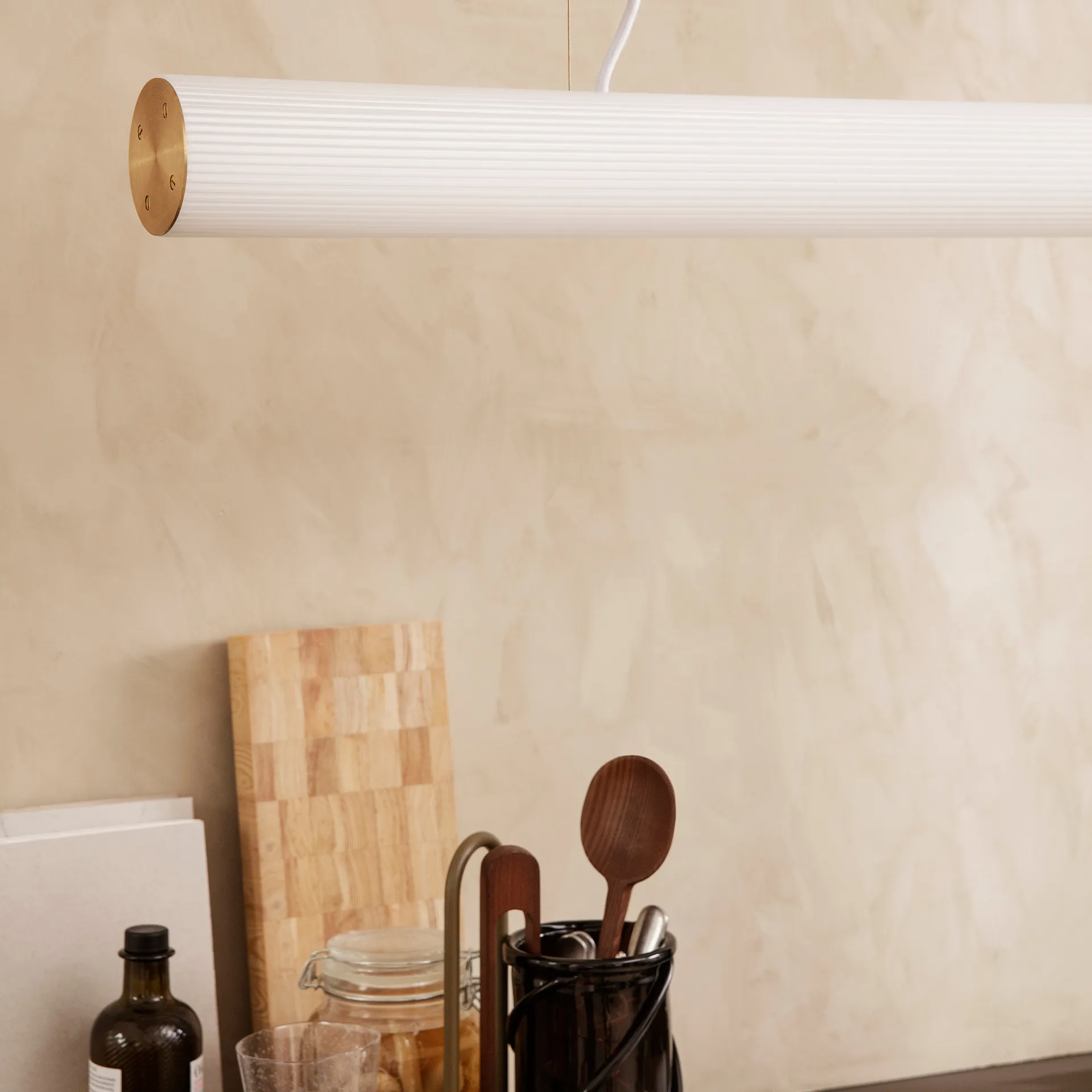 Vuelta lampa wisząca 100 cm, White-brass Ferm Living