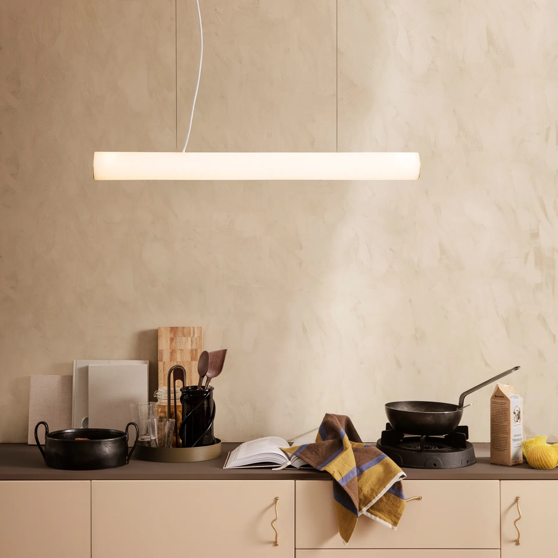 Vuelta lampa wisząca 100 cm, White-brass Ferm Living