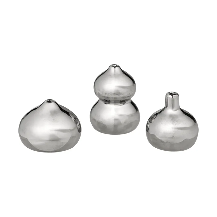 Wazon Komo mini 3 szt. - Srebrny - Ferm Living
