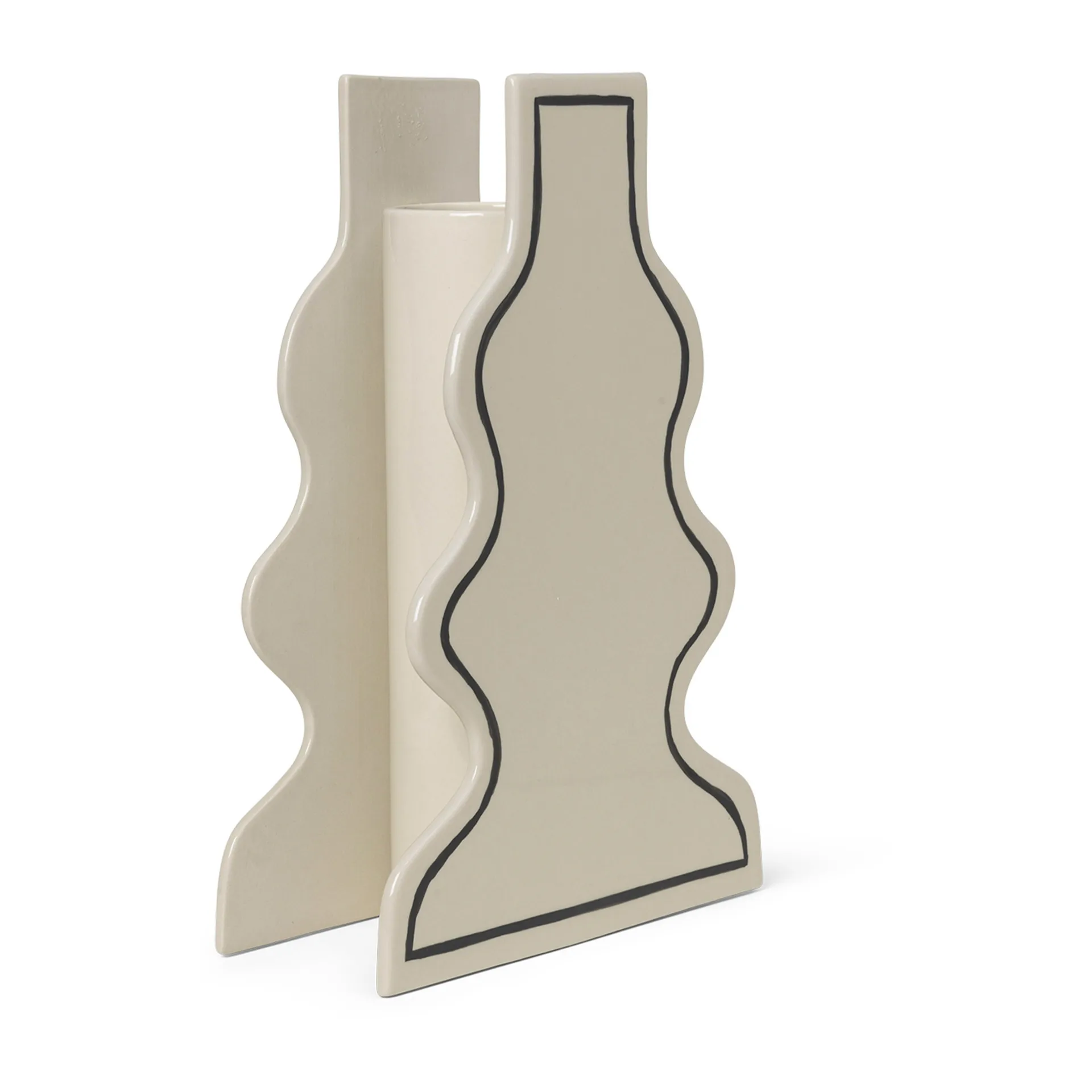 Wazon Paste o falistych kształtach 36 cm, Złamana biel Ferm Living