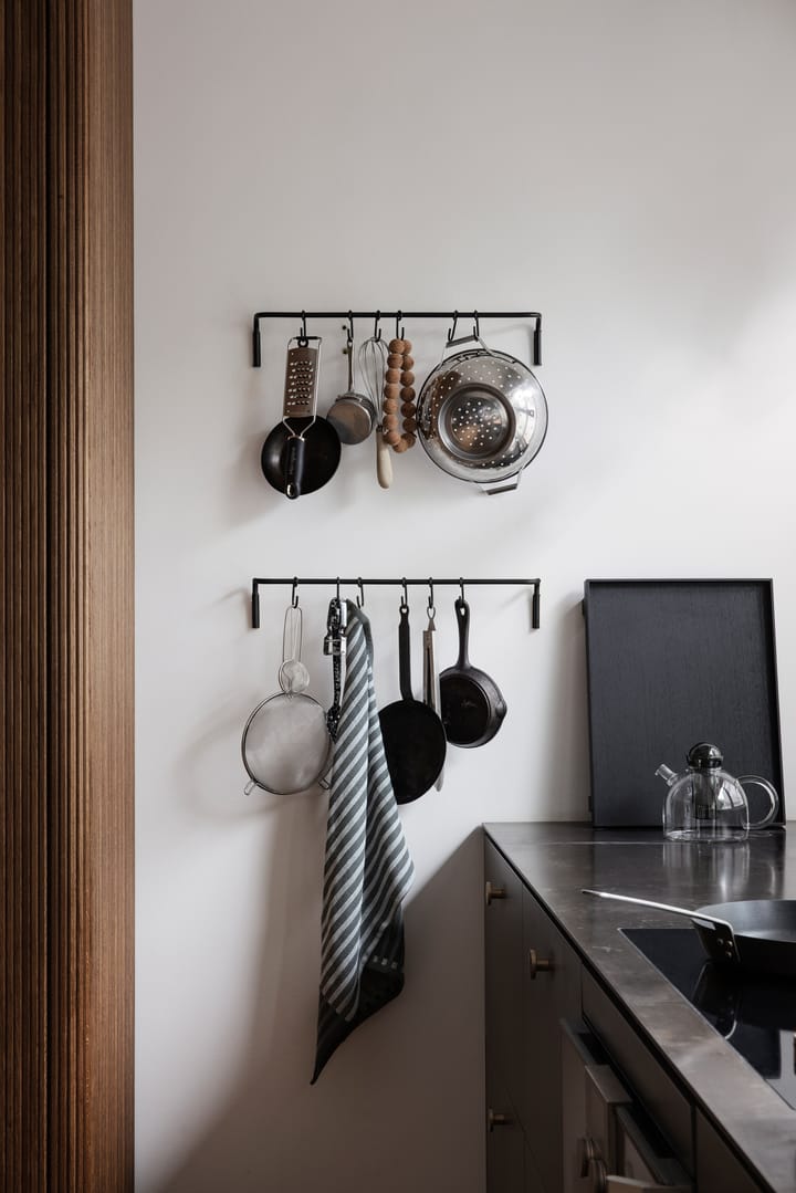 Wieszak kuchenny - 6 uchwytów, Black brass Ferm Living