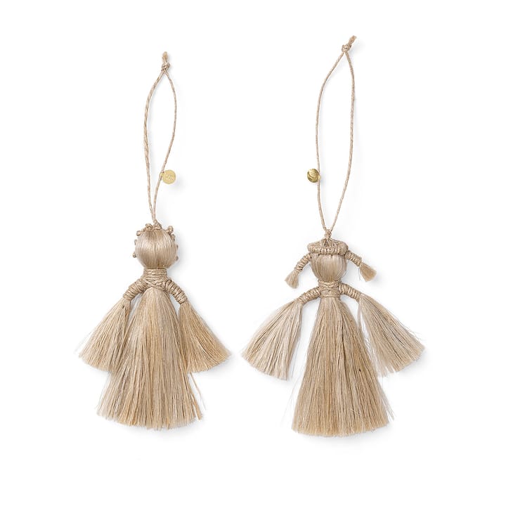 Wing aniołki świąteczne, dekoracja 9 cm 2-pak
, Natural Ferm Living