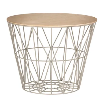 Wire pokrywa do kosza, olejowany dąb - mały Ø 40 cm - Ferm Living