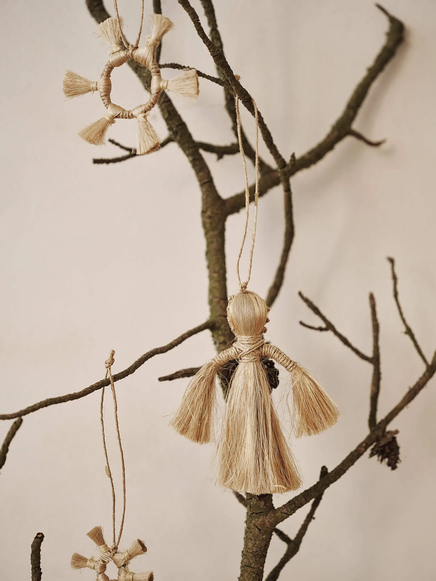 Wisior na choinkęFerm Living Jute Stars 3 części, Natural Ferm Living