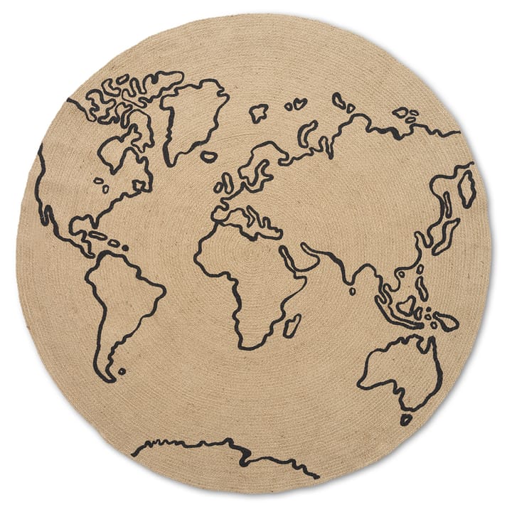 World dywan z juty, duży Ø130 cm, beige Ferm Living