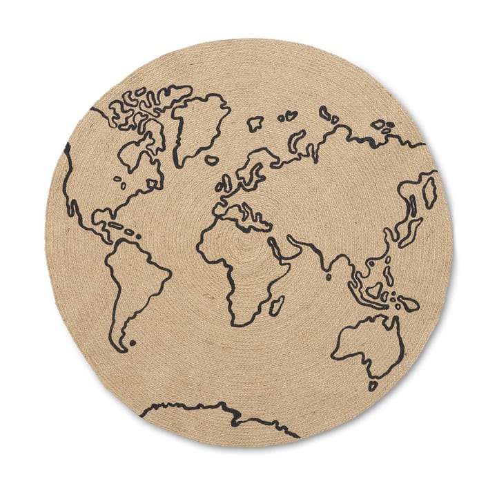 World dywan z juty, mały, beige Ferm Living
