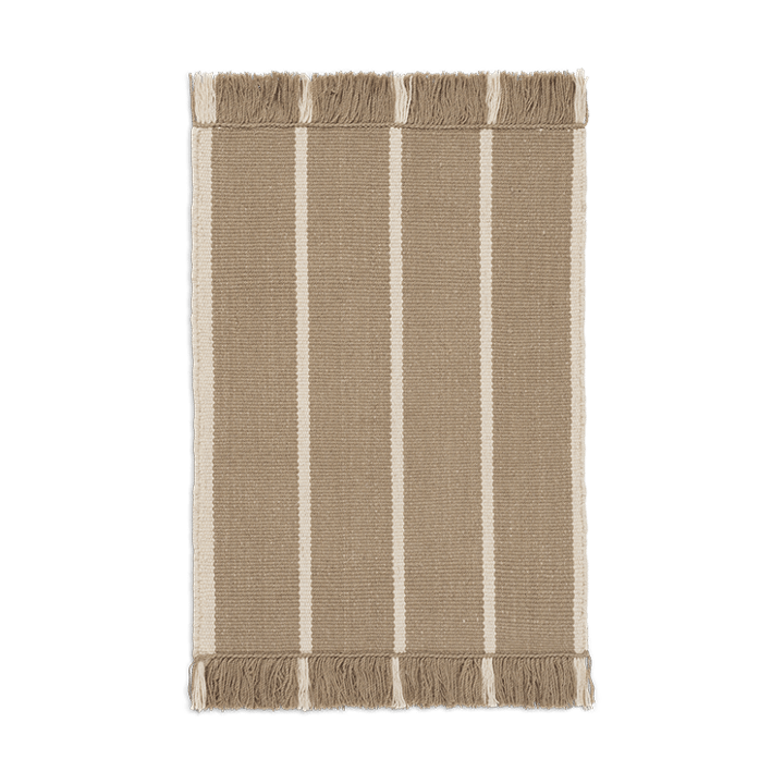Wycieraczka Calm kelim - Dark Sand, Off-white, 50x70 cm - Ferm Living