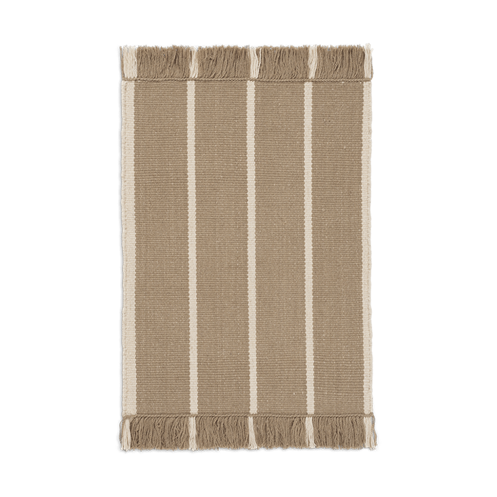 Wycieraczka Calm kelim - Dark Sand, Off-white, 50x70 cm - Ferm LIVING