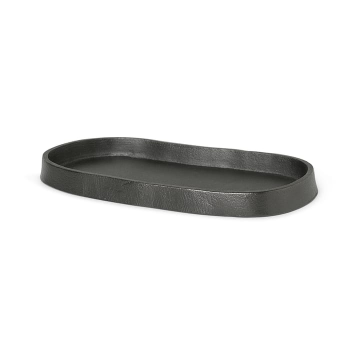 Yama taca owalna 9.5x19 cm - Blackened aluminum - Ferm Living
