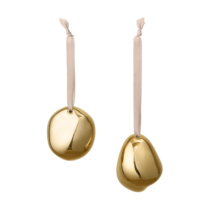 Zawieszka dekoracyjna Bellure 7 cm, 2 części - Mosiężne wykończenie - Ferm Living