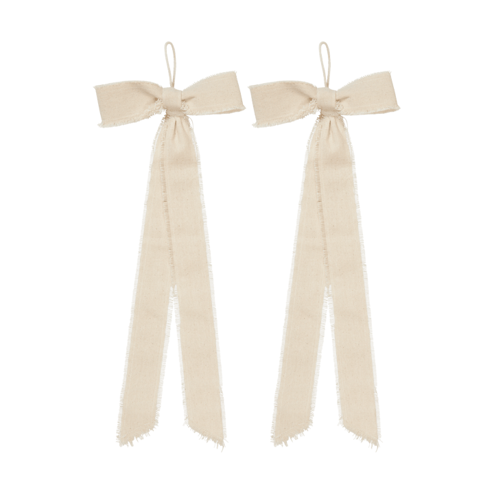 Zawieszka dekoracyjna Bow, mała 15x40 cm, 2-pak - Naturalny - Ferm Living