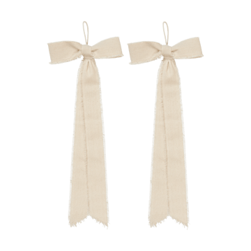 Zawieszka dekoracyjna Bow, mała 15x40 cm, 2-pak - Naturalny - Ferm Living