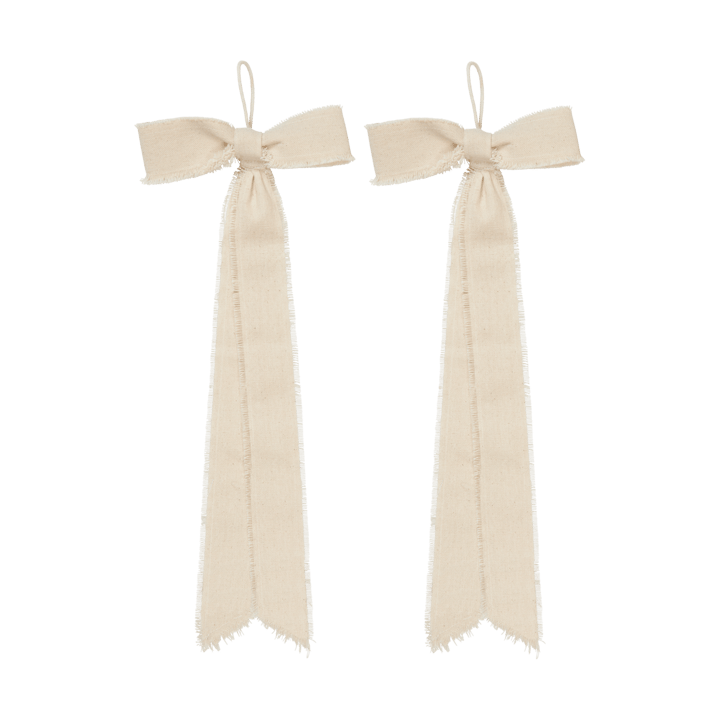 Zawieszka dekoracyjna Bow, mała 15x40 cm, 2-pak, Naturalny Ferm Living