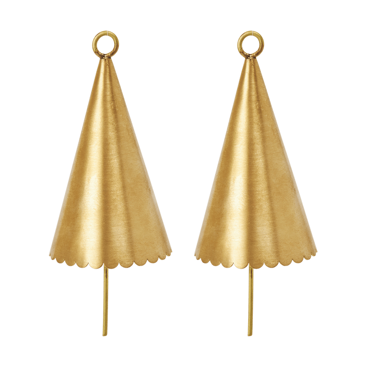 Zawieszka dekoracyjna Cone bell 2-pack - Mosiężny - Ferm Living