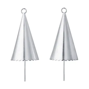 Zawieszka dekoracyjna Cone bell 2-pack - Srebrny - Ferm Living