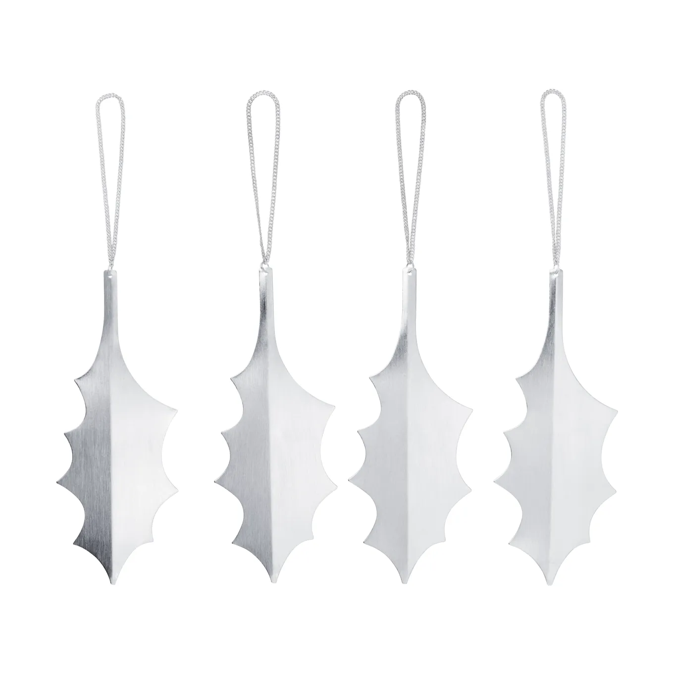 Zawieszka dekoracyjna Holly leaf 13,5 cm, 4 szt., Srebrny Ferm Living