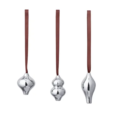 Zawieszka dekoracyjna Komo, 3 szt. - Srebrny - Ferm Living