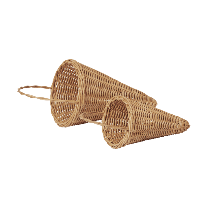 Zawieszka dekoracyjna pleciona stożki, 18 cm, Naturalny Ferm Living