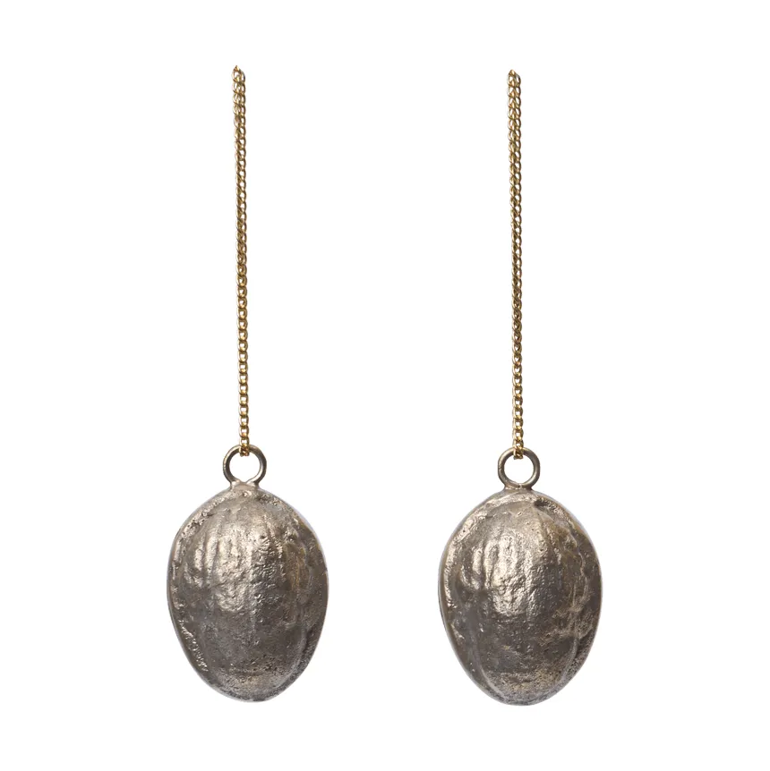 Zawieszka dekoracyjna Walnut, 2 szt., Mosiądz Ferm Living