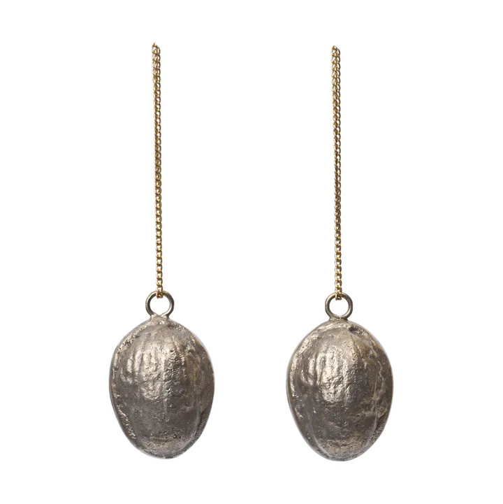 Zawieszka dekoracyjna Walnut, 2 szt. - Mosiądz - Ferm Living