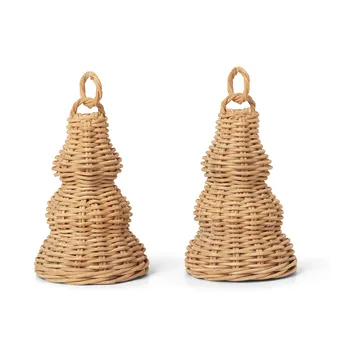 Zawieszka świąteczna Braided Bell Baubles 2-pak - Natural - Ferm Living