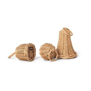 Zawieszka świąteczna Braided Bell Baubles 3-pak - Natural - Ferm Living