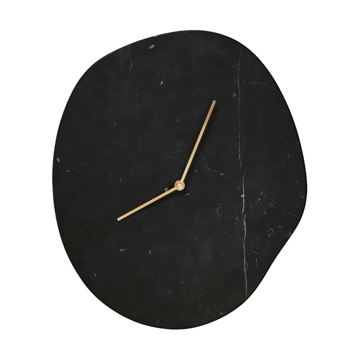 Zegar ścienny Melt 28x33 cm - Black marble - Ferm Living