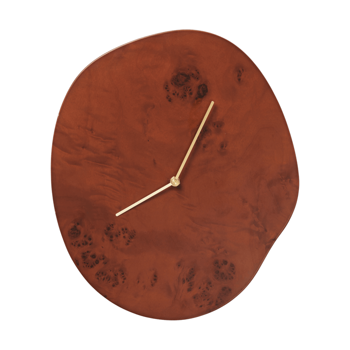 Zegar ścienny Melt 28x33 cm - Dark stained burl - Ferm Living