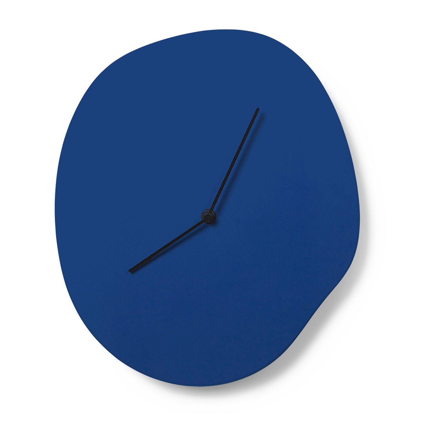 Ferm Living Zegar ścienny Melt 28x33 cm Niebieski | Skandynawski Design | Zegary ścienne | Niebieski