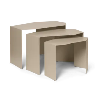 Zestaw 3 stolików Shard cluster - Cashmere - Ferm Living