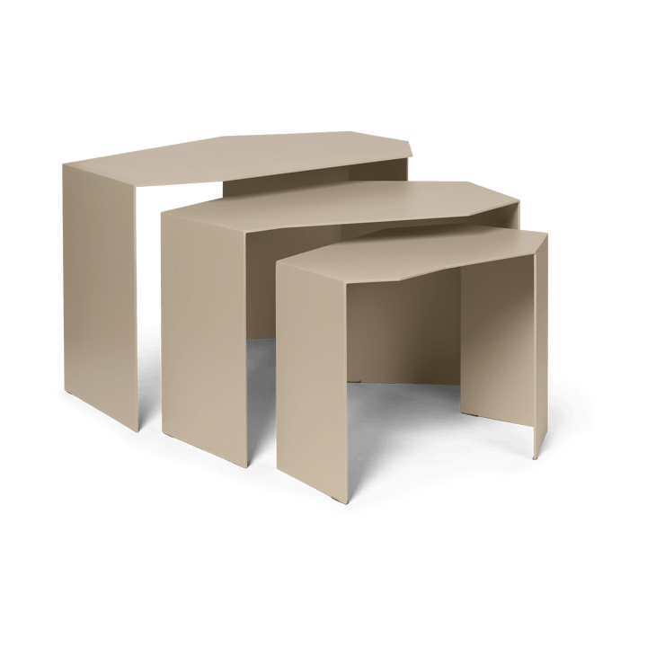 Zestaw 3 stolików Shard cluster - Cashmere - Ferm Living