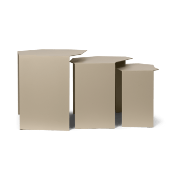 Zestaw 3 stolików Shard cluster - Cashmere - Ferm Living
