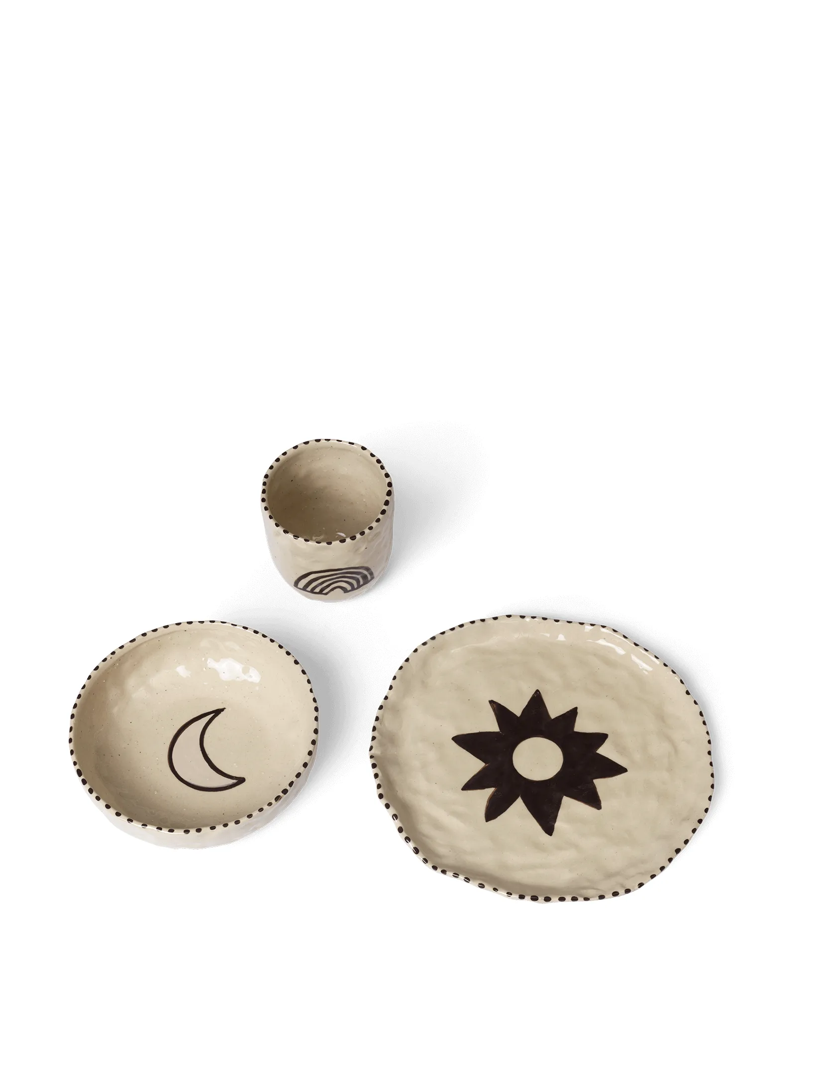 Zestaw dla dzieci Naive 3 części, Red brown Ferm Living