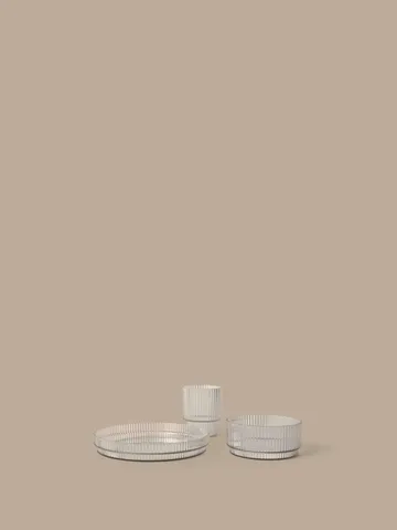 Zestaw naczyń dla dzieci Ripple kids - Clear, 3 części - Ferm Living