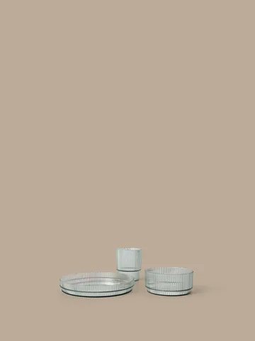 Zestaw naczyń dla dzieci Ripple kids - Tea green, 3 części - Ferm Living