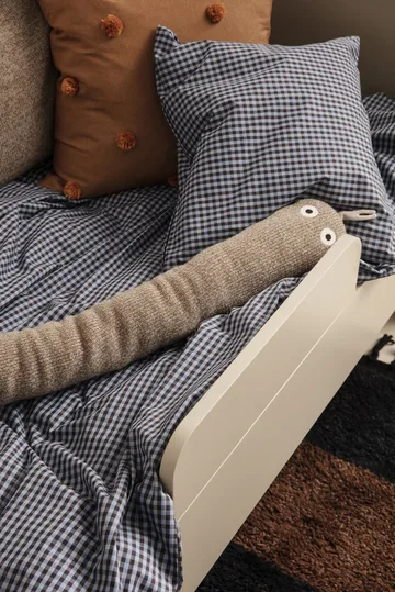 Zestaw pościelowy baby Check 70x100 cm - Faded blue-choco - Ferm Living